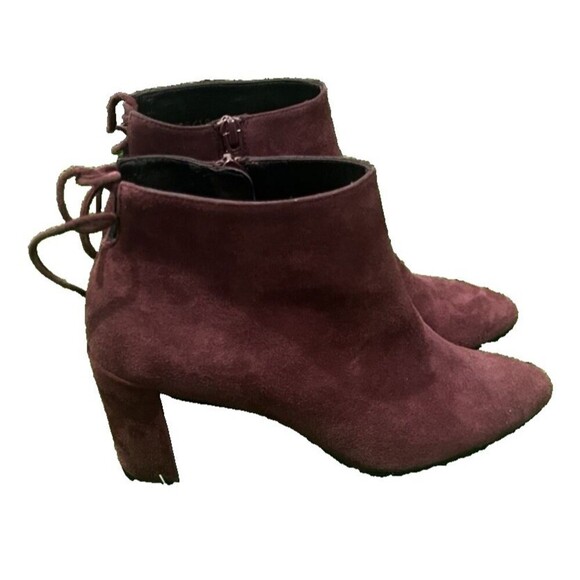 Stuart Weitzman Gardner Maroon Suede Boots Size 7 New - Picture 4 of 16